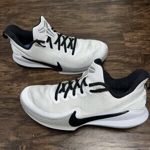 Nike Mamba Focus TB White Grey Black AT1214-100 Kobe Bryant - Mens Size 10.5